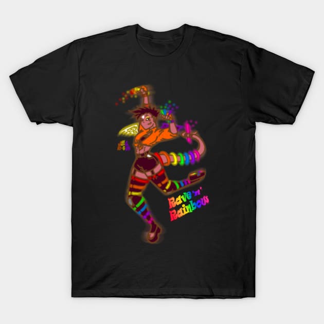 Rave 'n' Rainbow T-Shirt by TeeJay93